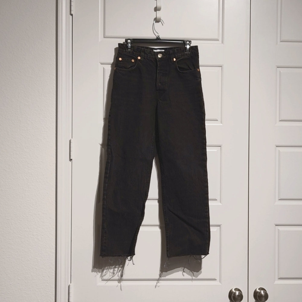 ZARA high rise slim fit ankle jeans